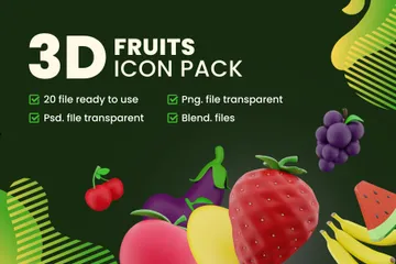 Frutas Paquete de Icon 3D
