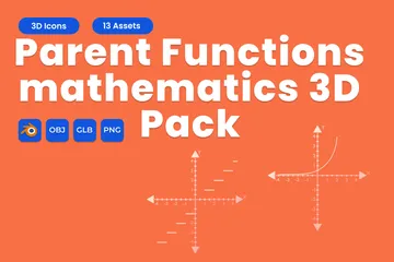 Funções Parentais Matemática Pacote de Icon 3D