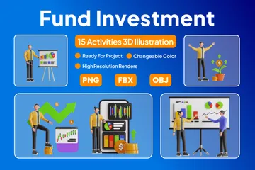 Fund Investment 3D Illustration Pack