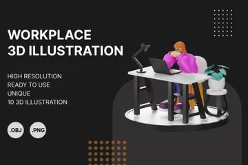 Fundamentos do espaço de trabalho freelancer Pacote de Illustration 3D