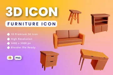 Funiture 3D Illustration Pack