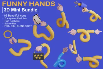 Funny Hand 3D Icon Pack