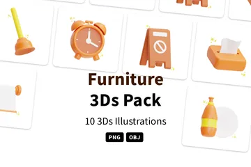 Furniture 3D Icon Pack