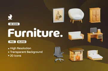 Furniture 3D Icon Pack