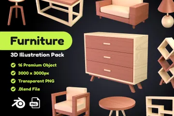 Furniture 3D Icon Pack