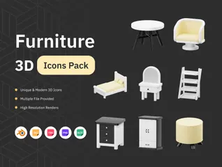 Furniture 3D Icon Pack