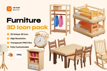 Furniture 3D Icon Pack