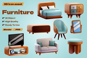 Furniture 3D Icon Pack