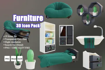 Furniture 3D Icon Pack