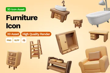 Furniture 3D Icon Pack