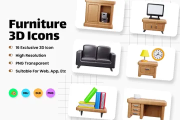 Furniture 3D Icon Pack