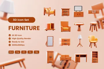 Furniture 3D Icon Pack