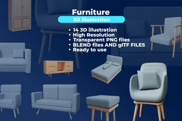 Furniture 3D Icon Pack
