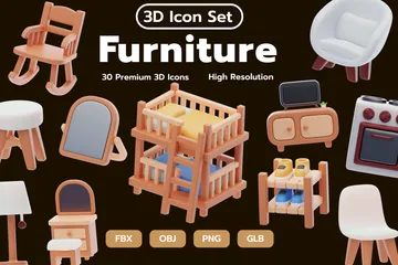 Furniture 3D Icon Pack