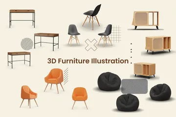 Furniture 3D Icon Pack