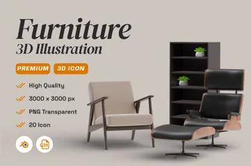 Furniture 3D Icon Pack