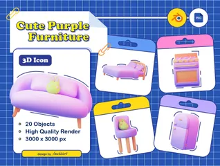 Furniture 3D Icon Pack