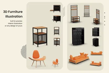 Furniture 3D Illustration Pack