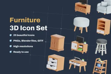 Furniture 3D Icon Pack