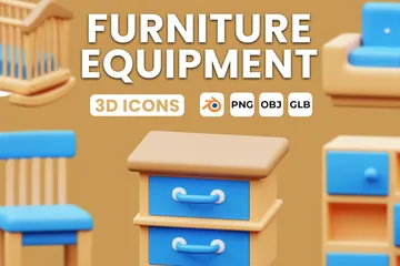 Furniture Equipment 3D Icon Pack
