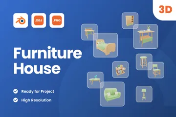 Furniture House 3D Icon Pack