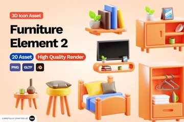 Furniture Vol2 3D Icon Pack