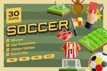 Fußball 3D Icon Pack