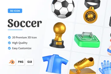 Fußball 3D Icon Pack