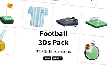 Fútbol americano Paquete de Icon 3D