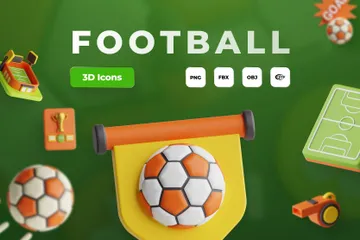 Fútbol americano Paquete de Icon 3D