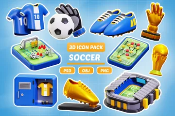 Fútbol Paquete de Icon 3D