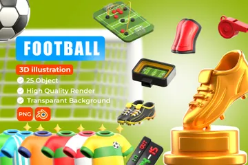 Fútbol americano Paquete de Icon 3D