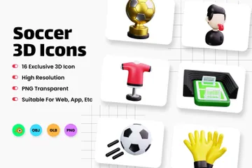 Fútbol Paquete de Icon 3D