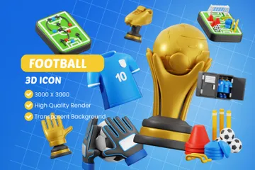 Fútbol americano Paquete de Icon 3D