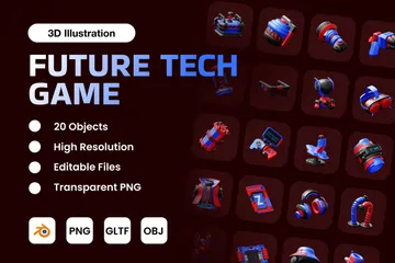 Future Tech Game 3D Icon Pack