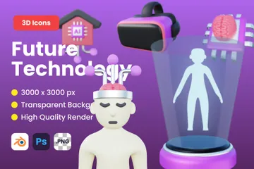 未来のテクノロジー 3D Iconパック