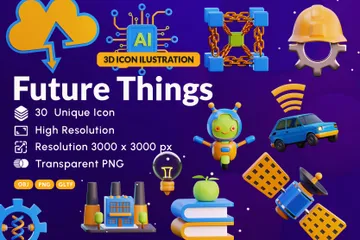 미래의 것들 3D Icon 팩