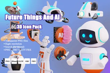Future Things And Ai 3D Icon Pack