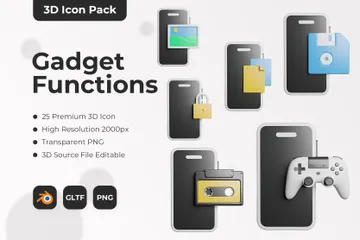 Gadget Functions 3D Icon Pack