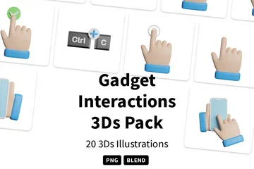 Gadget Interactions 3D Icon Pack