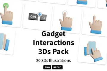 Gadget-Interaktionen 3D Icon Pack