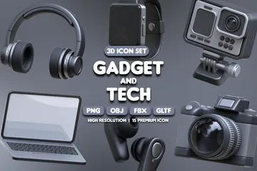 Gadgets und Technik 3D Icon Pack