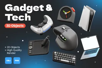 Gadgets und Technik 3D Icon Pack