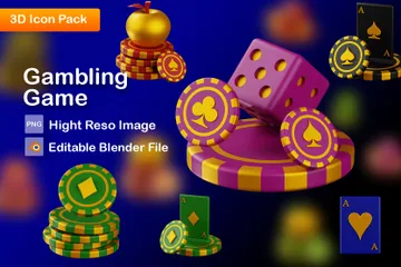 Gambling Game 3D Icon Pack