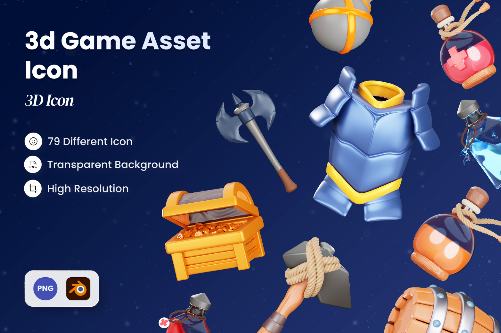 Premium Game Asset 3d Illustration Pack From Sports & Games 3d 