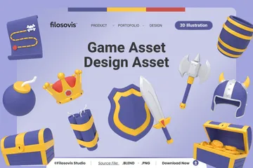 Game Asset 3D Icon Pack