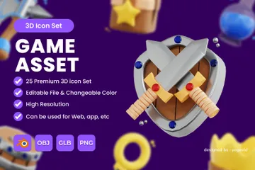 Game Asset 3D Icon Pack