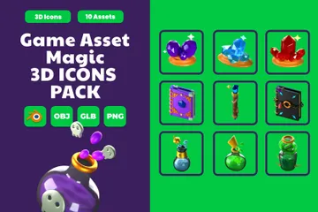 Game Asset Magic 3D Icon Pack