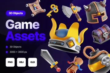 Game Assets 3D Icon Pack