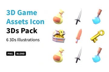 Game Assets 3D Icon Pack